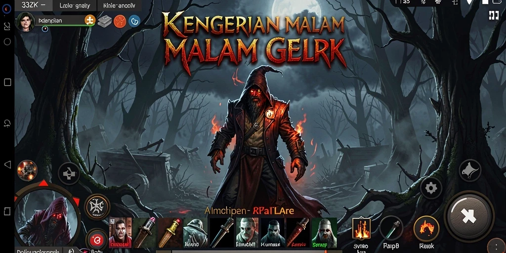 Screenshot gameplay <strong>33ZK</strong> menampilkan suasana angker yang mendebarkan.