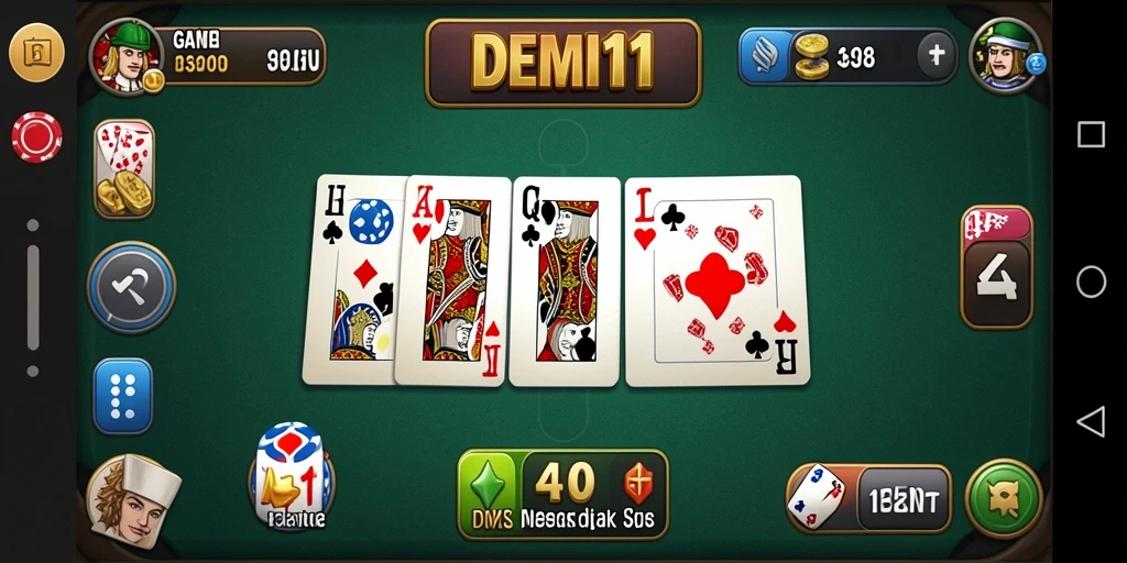Tampilan gameplay mengasyikkan dari game Domino DEMI11.