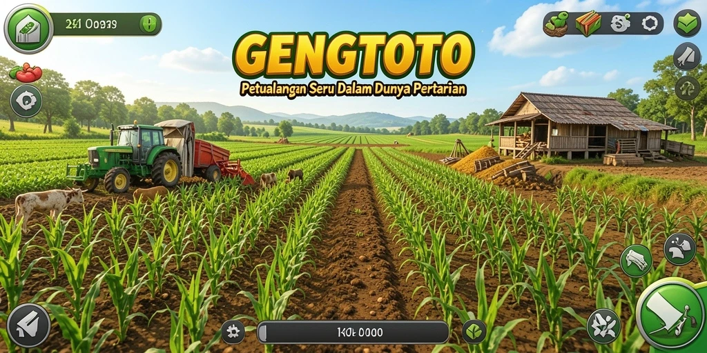 Tampilan gameplay GENGTOTO yang seru dalam dunia pertanian.