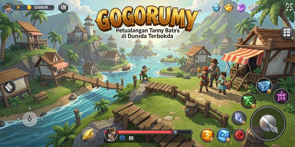 Tampilan gameplay menarik di dunia terbuka GOGORUMMY.