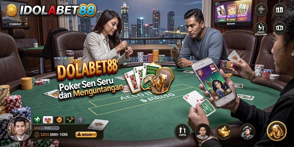 Tampilan menarik dari gameplay Poker di IDOLABET88.