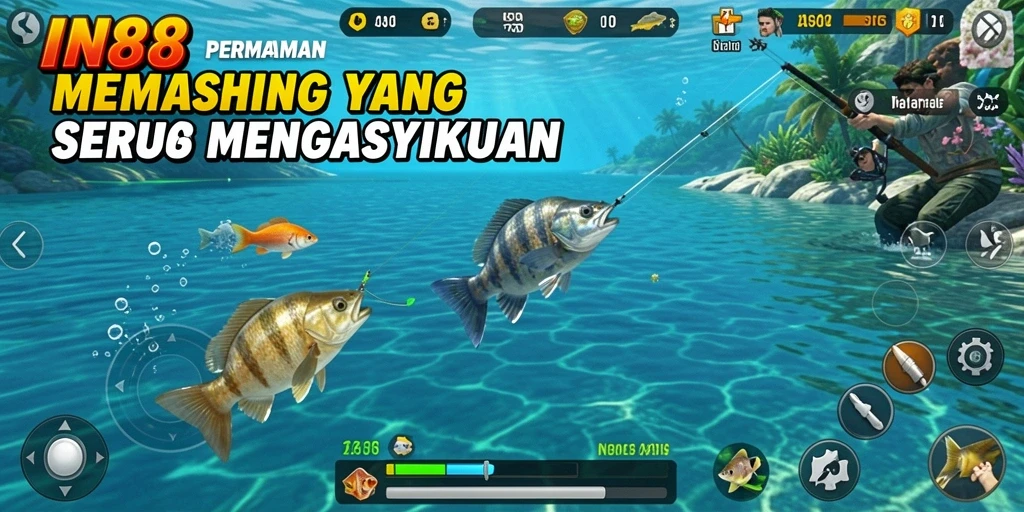 Tangkapan ikan yang memuaskan dalam permainan memancing IN88.