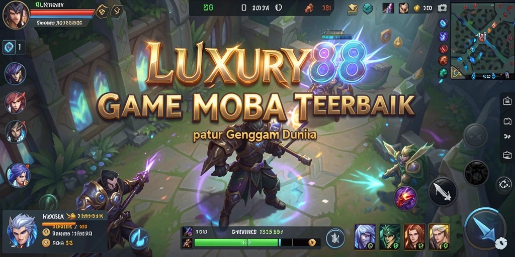 Screenshot LUXURY88 menampilkan aksi seru di arena MOBA.
