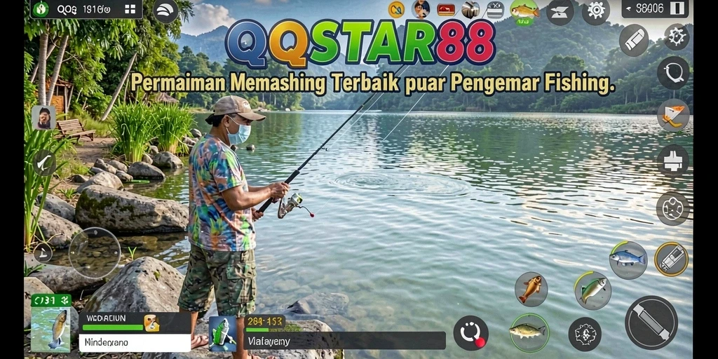 Screenshot dari gameplay menarik QQSTAR88 yang menunjukkan aksi memancing.