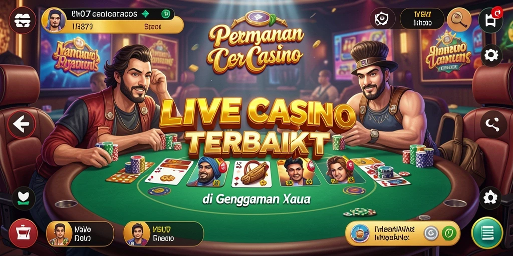 Tampilan gameplay Live Casino yang menarik dan interaktif di V87.