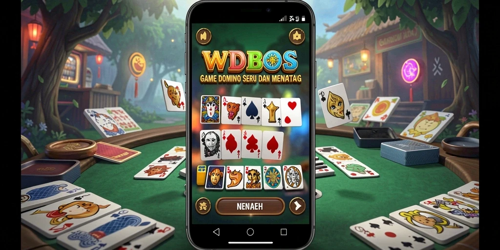 Tampilan gameplay seru dalam aplikasi WDBOS Domino.